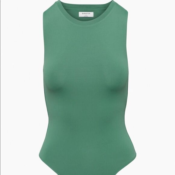 Aritzia Babaton Muscle Contour Green Bodysuit - Picture 1 of 1